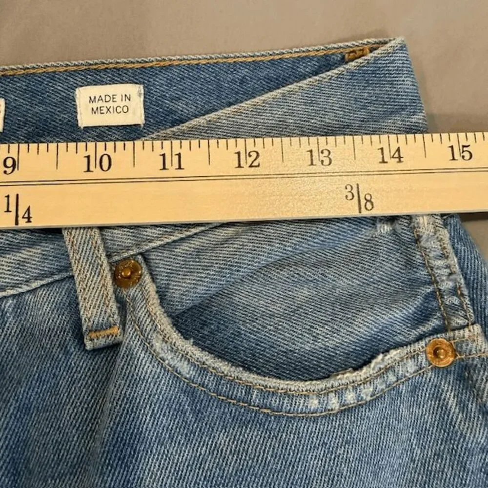 RE/DONE 90s High Rise Loose Fit‎ Jeans Iconic Button Fly High Straight Size 27